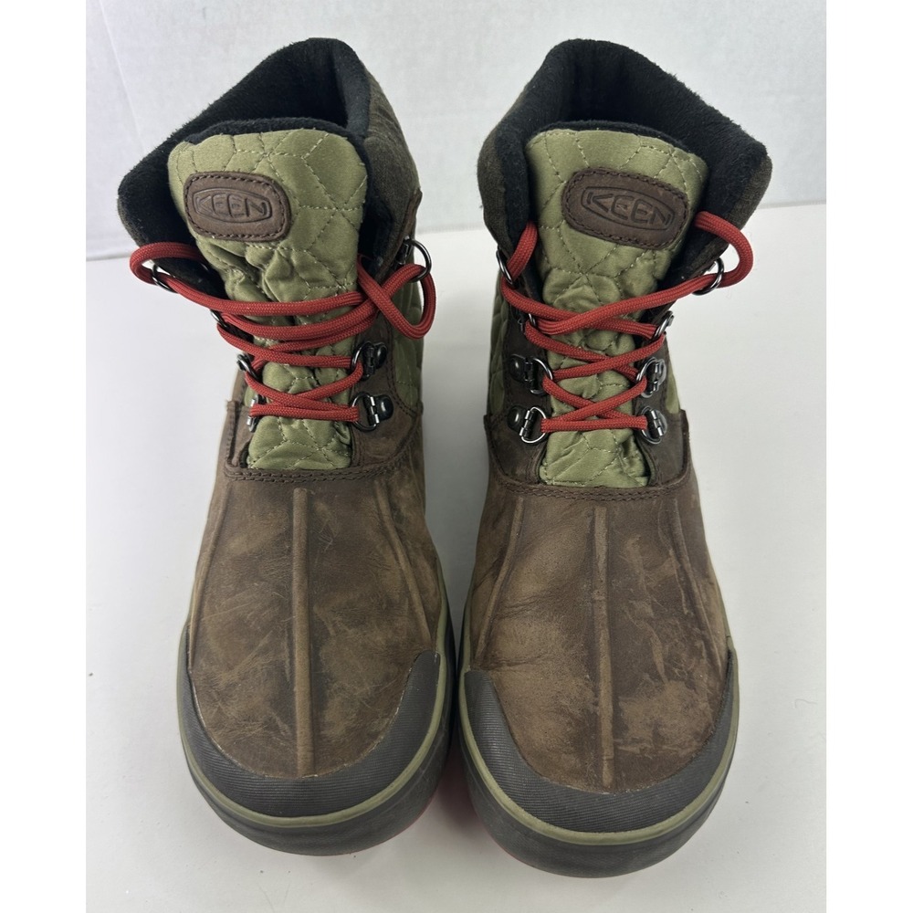 Keen Elsa Boot II Quilted Brown Green Red Lace Waterproof Bootie Women's 9.5 - Picture 6 of 13